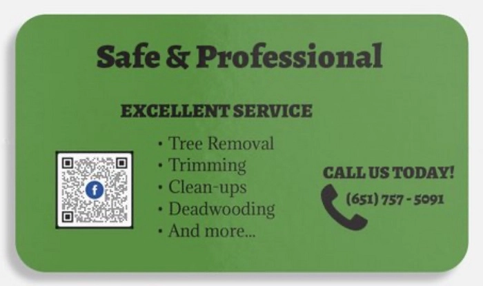 Chacon Tree Service LLC Business Card Back
