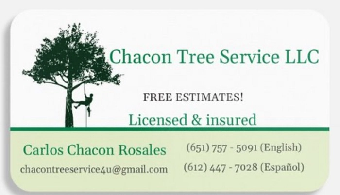 Chacon Tree Service LLC Business Card Front